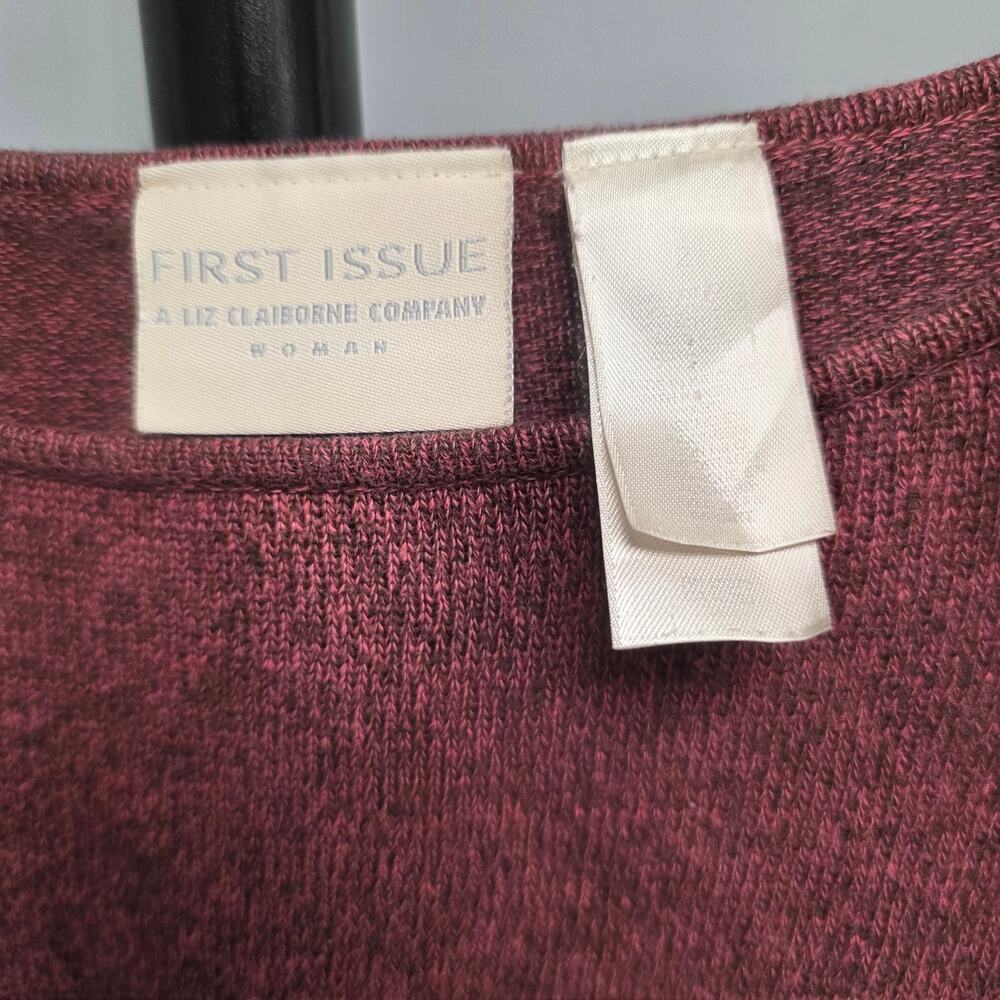 First Issue Liz Clairborne Y2K Mid Sleeve Brown Sweater Size L - Picture 3 of 4